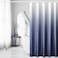 Gibelle Waffle Weave Ombre Fabric Shower Curtain Navy Blue Bathroom Decor Accessories Set with Hooks Water Repellent and Machine Washable 72 x 72