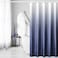 Gibelle Waffle Weave Ombre Fabric Shower Curtain Navy Blue Bathroom Decor Accessories Set with Hooks Water Repellent and Machine Washable 72 x 72