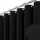BTTN Black Fabric Shower Curtain Linen Textured Heavy Duty Cloth Shower Curtain Set with 12 Plastic Hooks Rust Resistant Machine Washable Simple Hotel Spa Luxury Bath Curtains for Bathroom 72x72