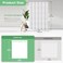 Dynamene Extra Long Shower Curtains 72 x 84 Inches Long Textured Tufted Chenille Striped Fabric Bathroom Shower Curtain Tall Modern Shabby Chic Waterproof Cloth Shower Curtain Set with Hooks White