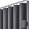 Dynamene Extra Long Shower Curtain 84 Inch Long Charcoal Grey Waffle Weave Heavy Duty Fabric Bathroom Shower Curtain Neutral Weighted Hotel Thick Bath Curtain Set with 12 Plastic Hooks72x84