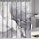 Ruelvth Grey Shower Curtain Ombre Light Grey Marble Shower Curtain Set Modern Aesthetic Gray Ink Texture Waterproof Bathroom Curtain with Hooks 72x72 Inch