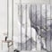 Ruelvth Grey Shower Curtain Ombre Light Grey Marble Shower Curtain Set Modern Aesthetic Gray Ink Texture Waterproof Bathroom Curtain with Hooks 72x72 Inch