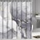 Ruelvth Grey Shower Curtain Ombre Light Grey Marble Shower Curtain Set Modern Aesthetic Gray Ink Texture Waterproof Bathroom Curtain with Hooks 72x72 Inch