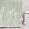Riyidecor Sage Green Floral Wildflower Shower Curtain for Bathroom Decor 60Wx72H Plant Herbs Botanical Nature Leaf Rustic Farmhouse Art Printed Fabric Polyester Waterproof 12 Pack Plastic Hooks