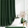 Dynamene Boho Farmhouse Shower Curtain Dark Green Fabric Tufted Chevron Striped Textured Tassel BathroomShower Curtains Water Repellent Minimalist Ruffled Cloth Shower Curtain Set12 Hook 72x72