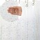Riyidecor Clear Shower Curtain Liner 72Wx72H Inch Holographic Iridescent Sheer Plastic Glitter Star Premium Light Weight Thin PEVA Transparent Bathroom Decor Waterproof 12 Pack Plastic Hooks