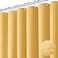 Dynamene Long Fabric Shower Curtain 78 inch Long Waffle Weave Weighted Cloth Shower Curtains for Bathroom Neutral Heavy Duty Hotel Spa Luxury Bath Curtain Set with 12 Hooks 72x78 Gold