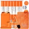 XLHOMO Bathroom SetBathroom Sets with Shower Curtain and Rugs Sequin Shower Curtain Set Orange Bathroom Rugs Sets Bathroom Decor