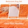 XLHOMO Bathroom SetBathroom Sets with Shower Curtain and Rugs Sequin Shower Curtain Set Orange Bathroom Rugs Sets Bathroom Decor