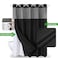 eachope No Hooks Needed Linen Textured Shower Curtain with Snapin Fabric Liner SetBlack Hotel Luxury Decor Shower Curtains for Bathroom with Mesh Top WindowWaterproof Washable71Wx74H