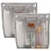 Hommtina 2 Pcs Shower Mesh Caddy Bag Quick Dry Hanging Toiletry and Bath Organizer for Travel and Swimming with Zipper 2 Gray