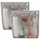Hommtina 2 Pcs Shower Mesh Caddy Bag Quick Dry Hanging Toiletry and Bath Organizer for Travel and Swimming with Zipper 2 Gray