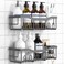 EUDELE Shower Caddy 2 Pack Adhesive Shower Organizer for Home Decor Kitchen Storage No Drilling Rustproof Stainless Steel Bathroom Shelf Organizer