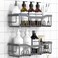 EUDELE Shower Caddy 2 Pack Adhesive Shower Organizer for Home Decor Kitchen Storage No Drilling Rustproof Stainless Steel Bathroom Shelf Organizer