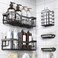 EUDELE 5Pack Adhesive Shower Caddy Organizer Large Capacity Rustproof Stainless Steel Shower Shelves No Drill Bathroom Storage for Shower Kitchen Home Decor