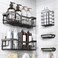 EUDELE 5Pack Adhesive Shower Caddy Organizer Large Capacity Rustproof Stainless Steel Shower Shelves No Drill Bathroom Storage for Shower Kitchen Home Decor