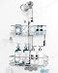 ODesign 2 Tier Stainless Steel Anodized AluminumHeightAdjustable Rustproof Shower Caddy Hanging AntiSwingOver The Shower Head CaddyBathroom Showe r Storage Organizer With Soap Box Holder Sliver
