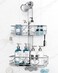ODesign 2 Tier Stainless Steel Anodized AluminumHeightAdjustable Rustproof Shower Caddy Hanging AntiSwingOver The Shower Head CaddyBathroom Showe r Storage Organizer With Soap Box Holder Sliver