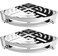 NearMoon Bathroom Shower Caddy 2 Pack 304 Stainless Steel Shower Organizer with 2 Hooks No Drill Corner Shelf Chrome Finish