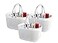 UUJOLY Plastic Storage Baskets with Handle Shower Caddy Organizer Bins for Home Bathroom Kitchen 3 PackWhite