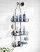 Skyapex Shower Caddy Hanging Bathroom Organizer Over Head Adjustable Rack for Tall Showerhead Extra Large Storage Shelf for Big Shampoo Bottles with Soap Holder