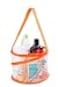 Handy Laundry Portable Shower Caddy Collapsible Mesh Organizer with Handle Quick Dry Large Compartments for Dorm College Gym Travel Camp Bathroom Essentials Orange