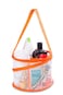 Handy Laundry Portable Shower Caddy Collapsible Mesh Organizer with Handle Quick Dry Large Compartments for Dorm College Gym Travel Camp Bathroom Essentials Orange