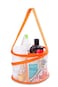 Handy Laundry Portable Shower Caddy Collapsible Mesh Organizer with Handle Quick Dry Large Compartments for Dorm College Gym Travel Camp Bathroom Essentials Orange