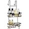 HapiRm Hanging Shower Caddy Over the Door with Soap Holder No Drilling Adhesive Shower Organizer with 11 Hooks Rustproof Waterproof 304 Stainless Steel Bathroom Shelves Black