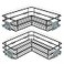 Nieifi Adhesive Corner Shower Caddy Shelf Basket Rack with Hooks Rust Proof Stainless Steel Bathroom Shelf Shampoo Holder No Drilling Black