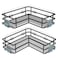 Nieifi Adhesive Corner Shower Caddy Shelf Basket Rack with Hooks Rust Proof Stainless Steel Bathroom Shelf Shampoo Holder No Drilling Black