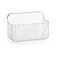 COLINCH NoDrill Wall Organizer Bin Clear Removable Adhesive Storage Box with Drain Holes PET Plastic Ideal for Small Items in Kitchen Bathroom Cabinet Door Sandra Series