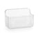 COLINCH NoDrill Wall Organizer Bin Clear Removable Adhesive Storage Box with Drain Holes PET Plastic Ideal for Small Items in Kitchen Bathroom Cabinet Door Sandra Series
