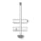 simplehuman Over Door Shower Caddy NoDrill AutoTightening Hanger for Glass Shower Doors QuickAdjust Shelves QuickDry Soap Dish Bathroom Organizer RustProof Stainless Steel
