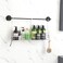 Seltomer 2pcs SingleLayer Hanging Shower Caddy Rustproof Shelves Rack with Rotatable Hook bar Large Capacity Bathroom Organizers and Storage No Drilling Shampoo Bracket