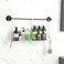 Seltomer 2pcs SingleLayer Hanging Shower Caddy Rustproof Shelves Rack with Rotatable Hook bar Large Capacity Bathroom Organizers and Storage No Drilling Shampoo Bracket