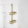 Hiendure Gold Shower Caddy Over Shower Door 2 Tier Hanging Shower Caddy Organizer No Drilling Shower Storage Shelf for Indoor Shower Bathroom Bedroom Kitchen