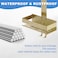 Hiendure Gold Shower Caddy Over Shower Door 2 Tier Hanging Shower Caddy Organizer No Drilling Shower Storage Shelf for Indoor Shower Bathroom Bedroom Kitchen