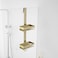 Hiendure Gold Shower Caddy Over Shower Door 2 Tier Hanging Shower Caddy Organizer No Drilling Shower Storage Shelf for Indoor Shower Bathroom Bedroom Kitchen
