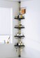 WSBArt Upgrade Sturdy Shower Caddy Tension Pole Black and Gold Corner Shower Caddy 188 Stainless Steel Rustproof 4 Tier Adjustable Shelves for Bathtub Shampoo Accessories Storage Rack 32122inch