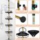 WSBArt Upgrade Sturdy Shower Caddy Tension Pole Black and Gold Corner Shower Caddy 188 Stainless Steel Rustproof 4 Tier Adjustable Shelves for Bathtub Shampoo Accessories Storage Rack 32122inch