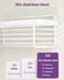 ODesign Shower Caddy 3 Pack SUS304 Stainless SteelNo DrillingShower Bathroom Shelves RackRustproof Wall MountedAdhesive Shower Shelf Basket OrganizerWhite
