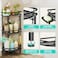 HapiRm Standing Corner Shower Caddy 3 Tier Shower Organizer Corner with Soap Holder and 4 Hooks Rustproof Bathroom Storage Shelves with Adhesives Black