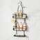 SWTYMIKI Bathroom Shower Caddy Hanging 3 Tier Rustproof Over Shower Head Organizer No Drilling Bathroom Shelf with 16 Hooks Soap Holder AntiSwing Rack for ShampooSpongeTowel Black Medium
