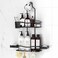 REINHARDT Shower Caddy Hanging Rustproof Shower Caddy AntiSwing Shower Organizer Over Showerhead No Drilling Shower Racks with Soap Holder Multi Hooks Bathroom Storage for Shampoo Sponge Black