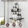 REINHARDT Shower Caddy Hanging Rustproof Shower Caddy AntiSwing Shower Organizer Over Showerhead No Drilling Shower Racks with Soap Holder Multi Hooks Bathroom Storage for Shampoo Sponge Black