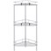 HuggieGems 3 Tier Floor Standing Corner Shower Caddy Organizer Shelf with Hooks Bathroom Shelves Stand Rack Silver