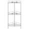 HuggieGems 3 Tier Floor Standing Corner Shower Caddy Organizer Shelf with Hooks Bathroom Shelves Stand Rack Silver