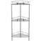 HuggieGems 3 Tier Floor Standing Corner Shower Caddy Organizer Shelf with Hooks Bathroom Shelves Stand Rack Gray